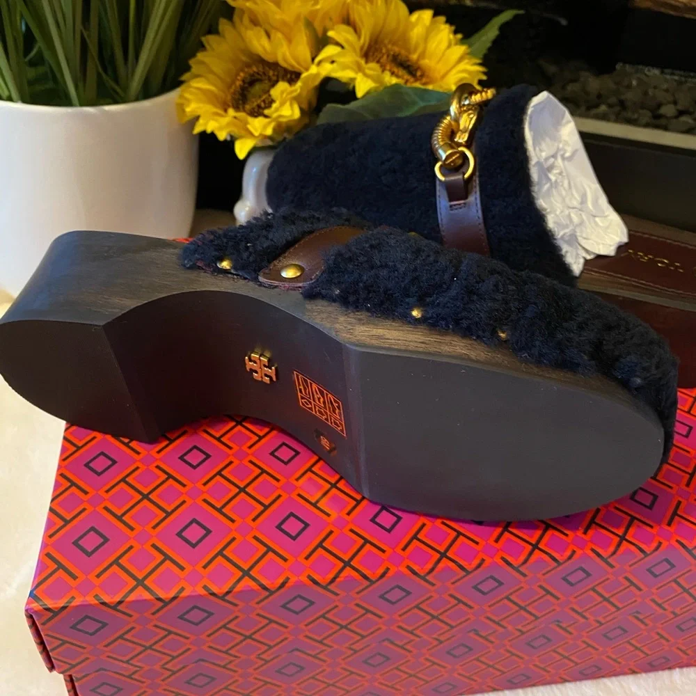 TORY BURCH JESSA SHEARLING CLOG